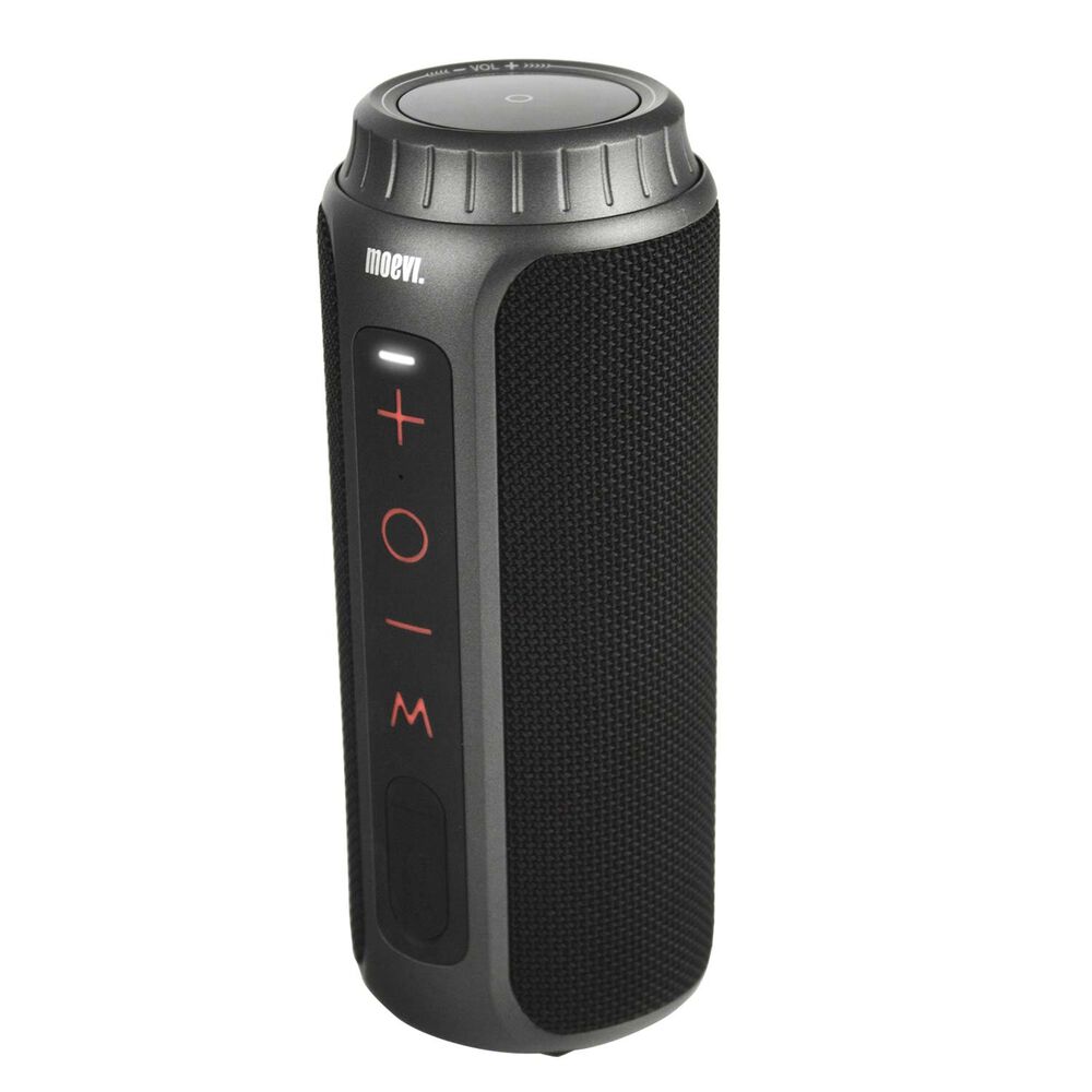 MOEVI Głośnik Bluetooth Moevi, 20 W, wodoodporny, czarno-srebrny