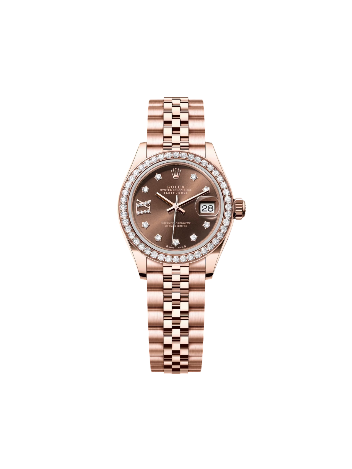 [2026 Mirror Grade]RLX  Lady-Datejust 28mm 279135RBR Chocolate Diamond Dial Jubilee Bracelet