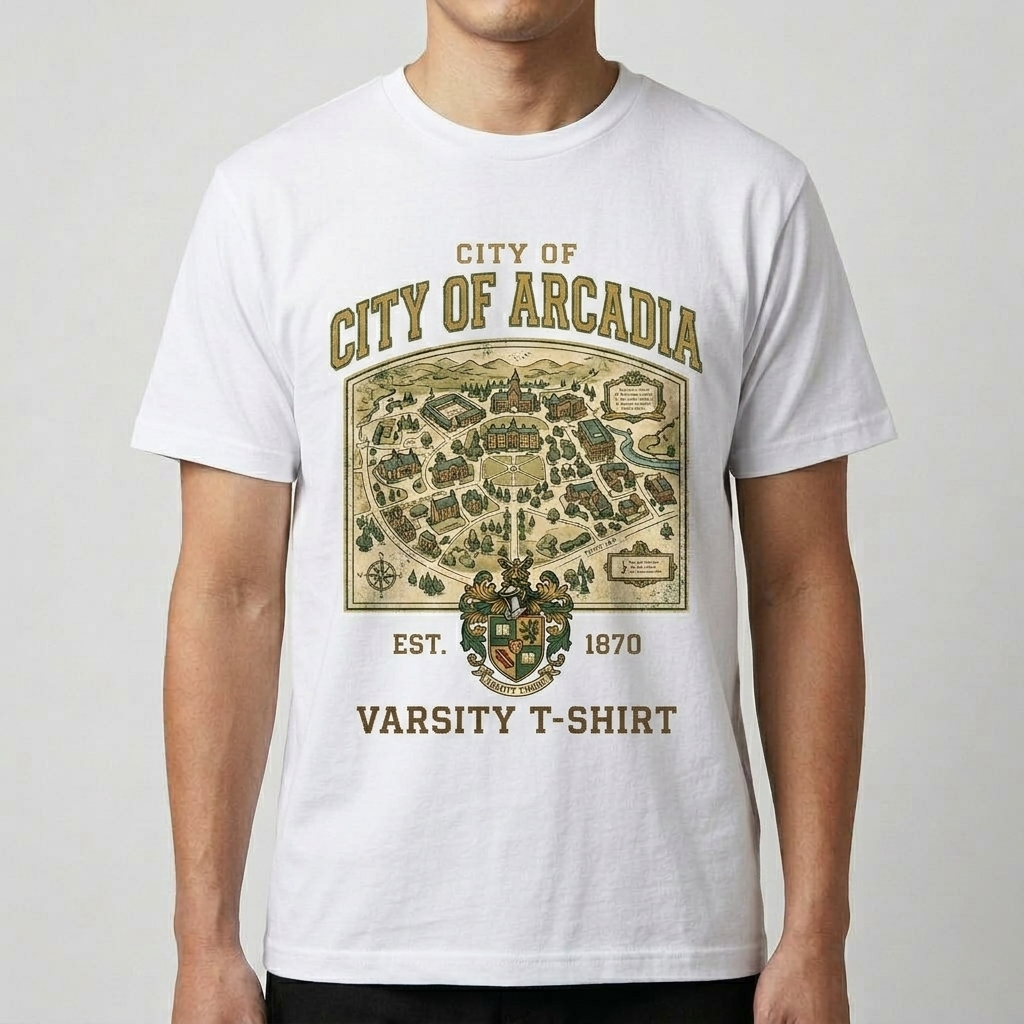 City Varsity Tee, Vintage Athletic Graphic T-Shirt, Unisex Streetwear Shirt CityTee7