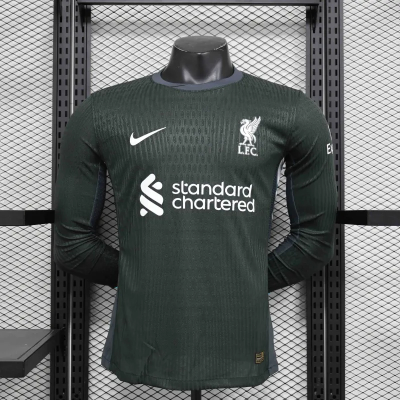 Liverpool Authentic Football Jersey Away Long Sleeve Shirt 2024/25