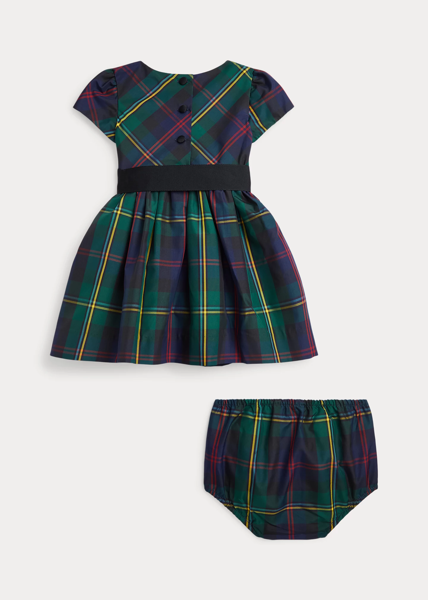 Plaid Fit-and-Flare Dress & Bloomer