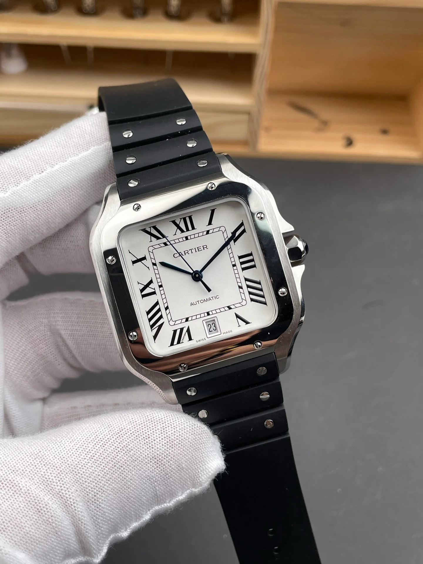 Santos White Dial Men