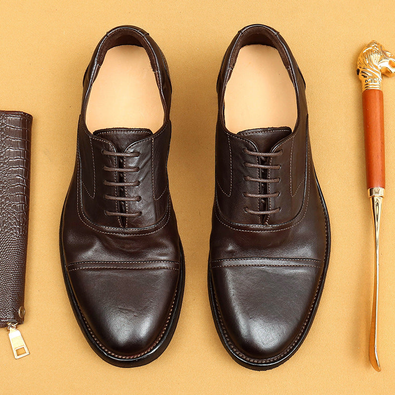 {6 daily-delivery}Men’s Goodyear Welted Horse Leather Oxfords 82802