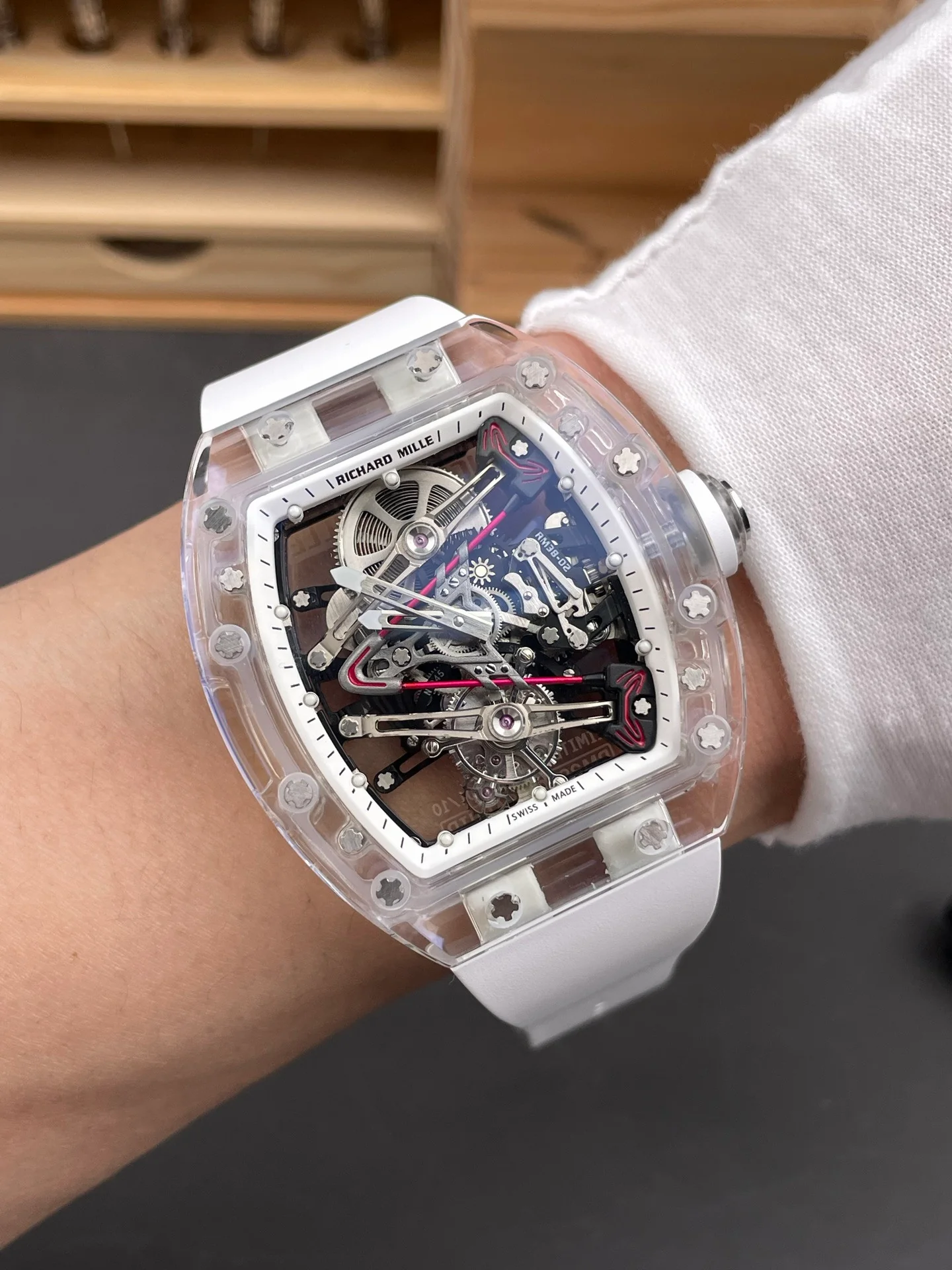 RM38-02 Transparent Sapphire Case