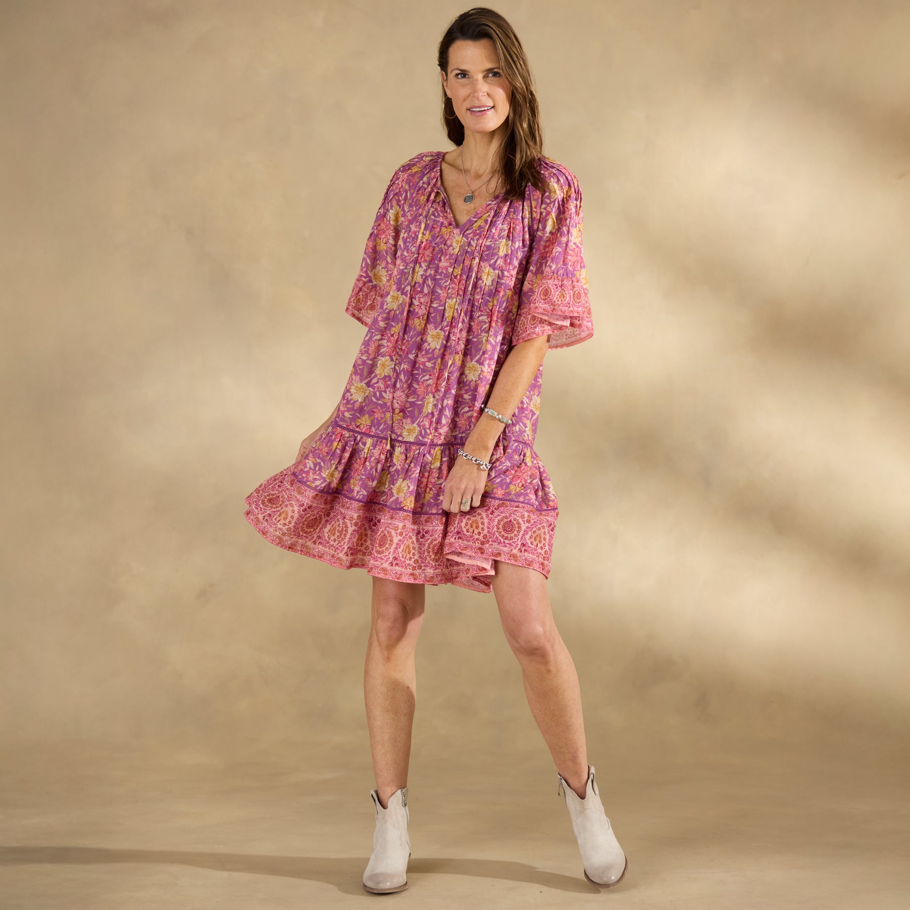 Aisha Printed Dress, Petite