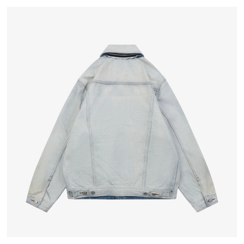Maison Margiela Detachable Collar Vintage Wash Denim Jacket