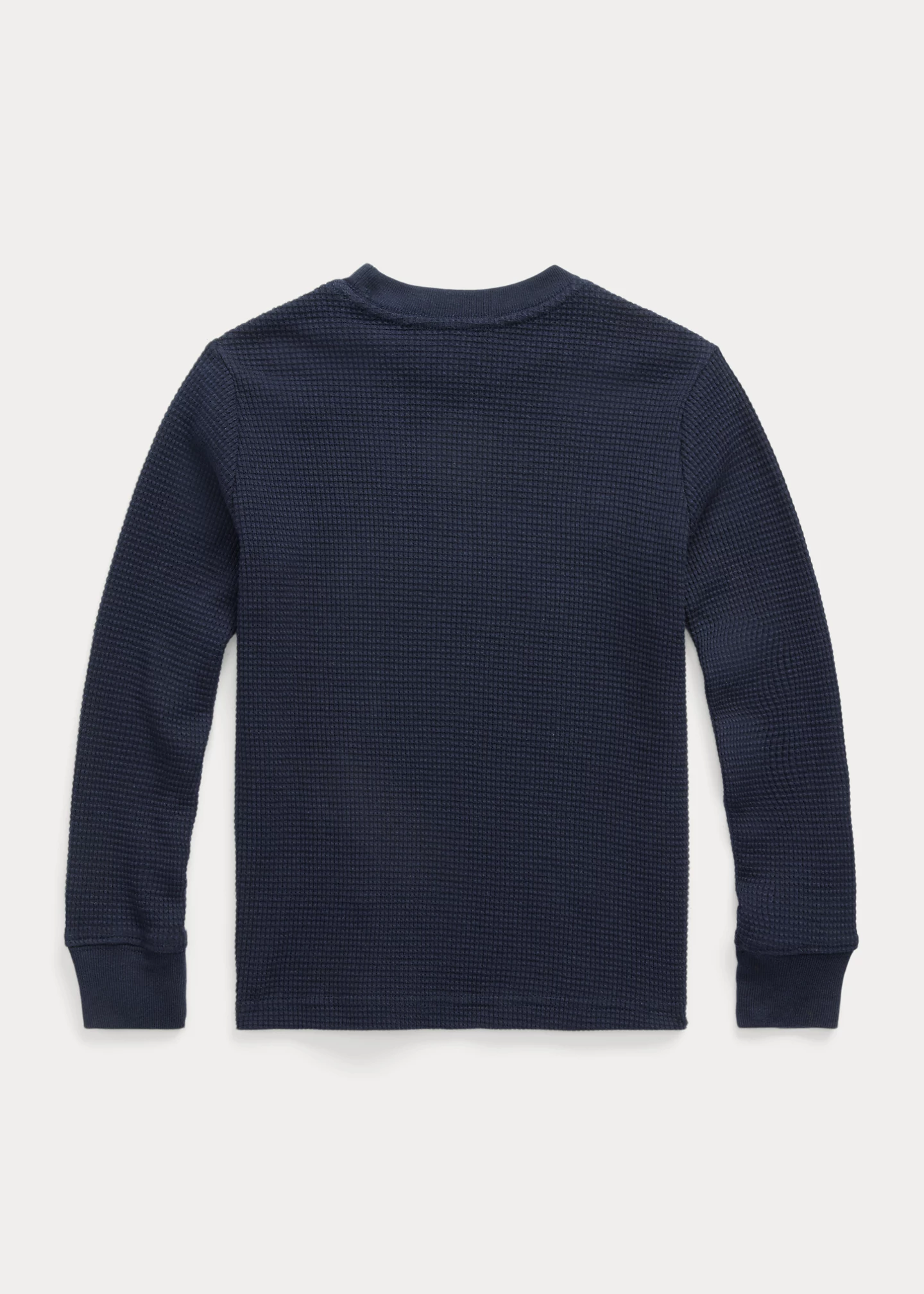 Waffle-Knit Cotton Long-Sleeve Tee