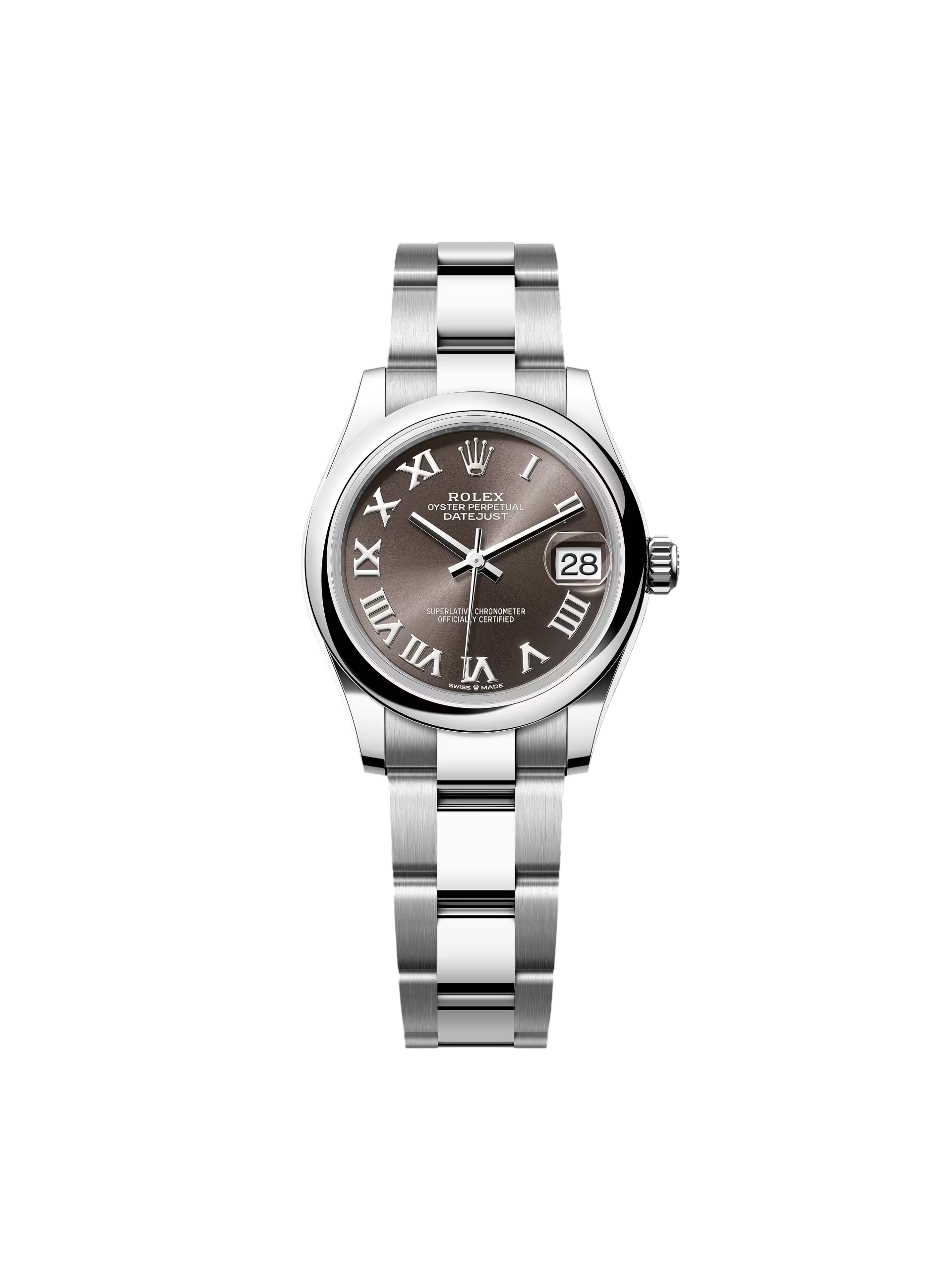 [2026 Mirror Grade]RLX Datejust m278240-0015/0016 31mm  Dark Grey Roman Domed Bezel Oyster Oystersteel