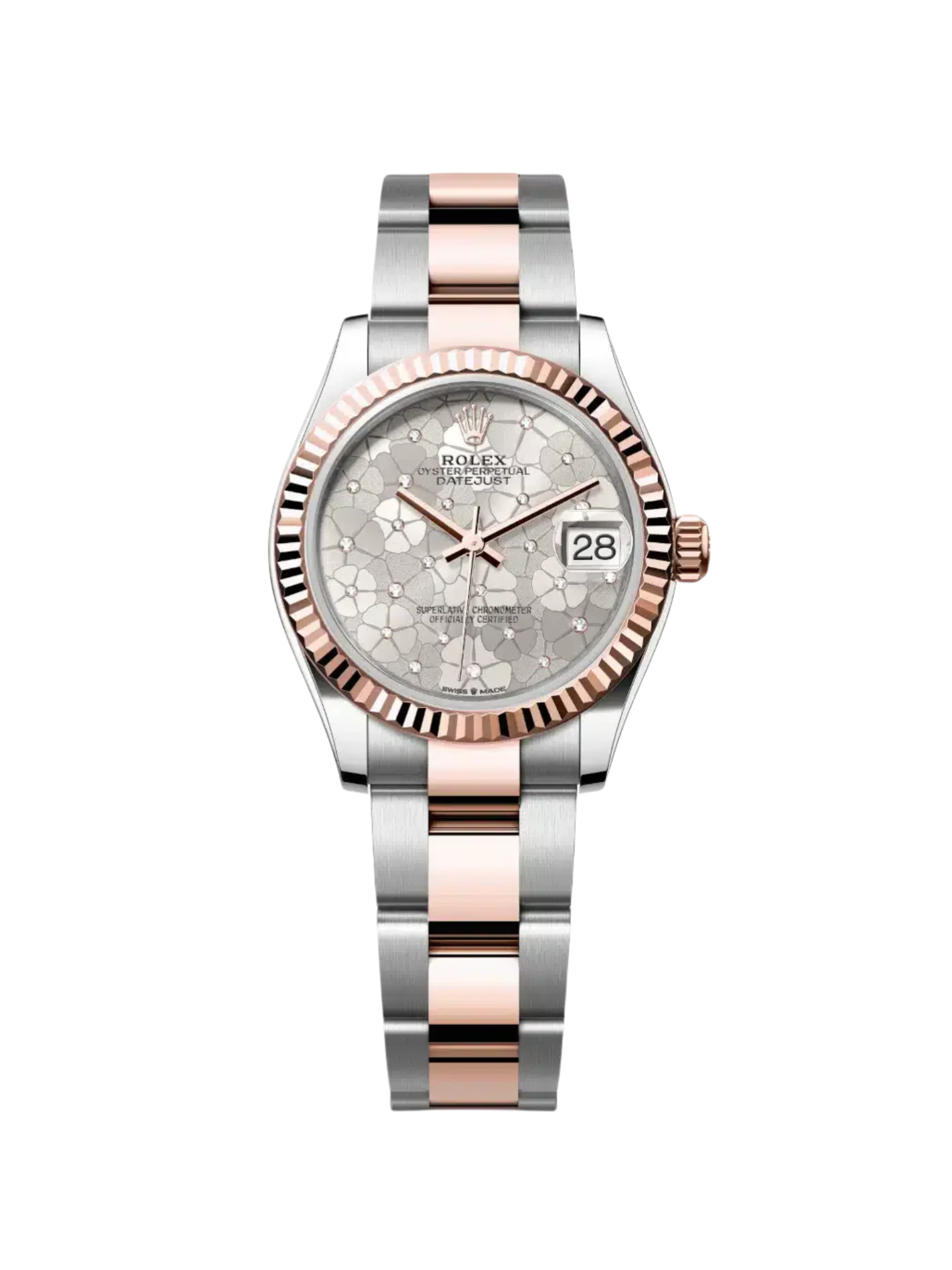 [2026 Mirror Grade]RLX Datejust m278271-0031/0032 Silver Floral Motif 31mm Dial Oyster Bracelet Watch