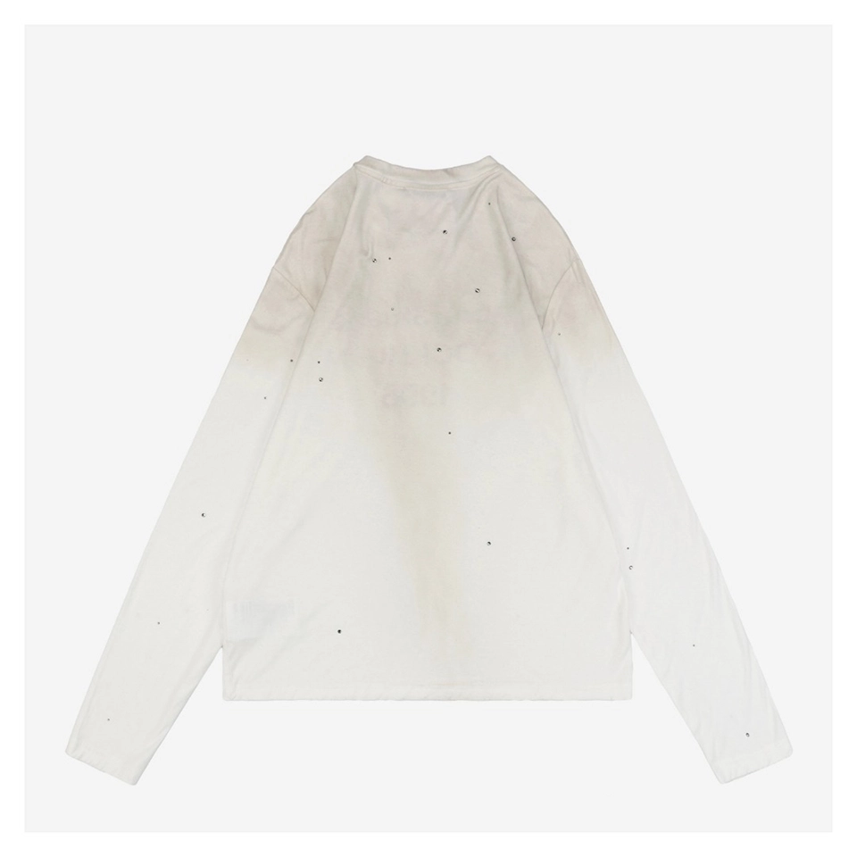 Acne Studios Distressed 1996 Rhinestone Lettering Shirt