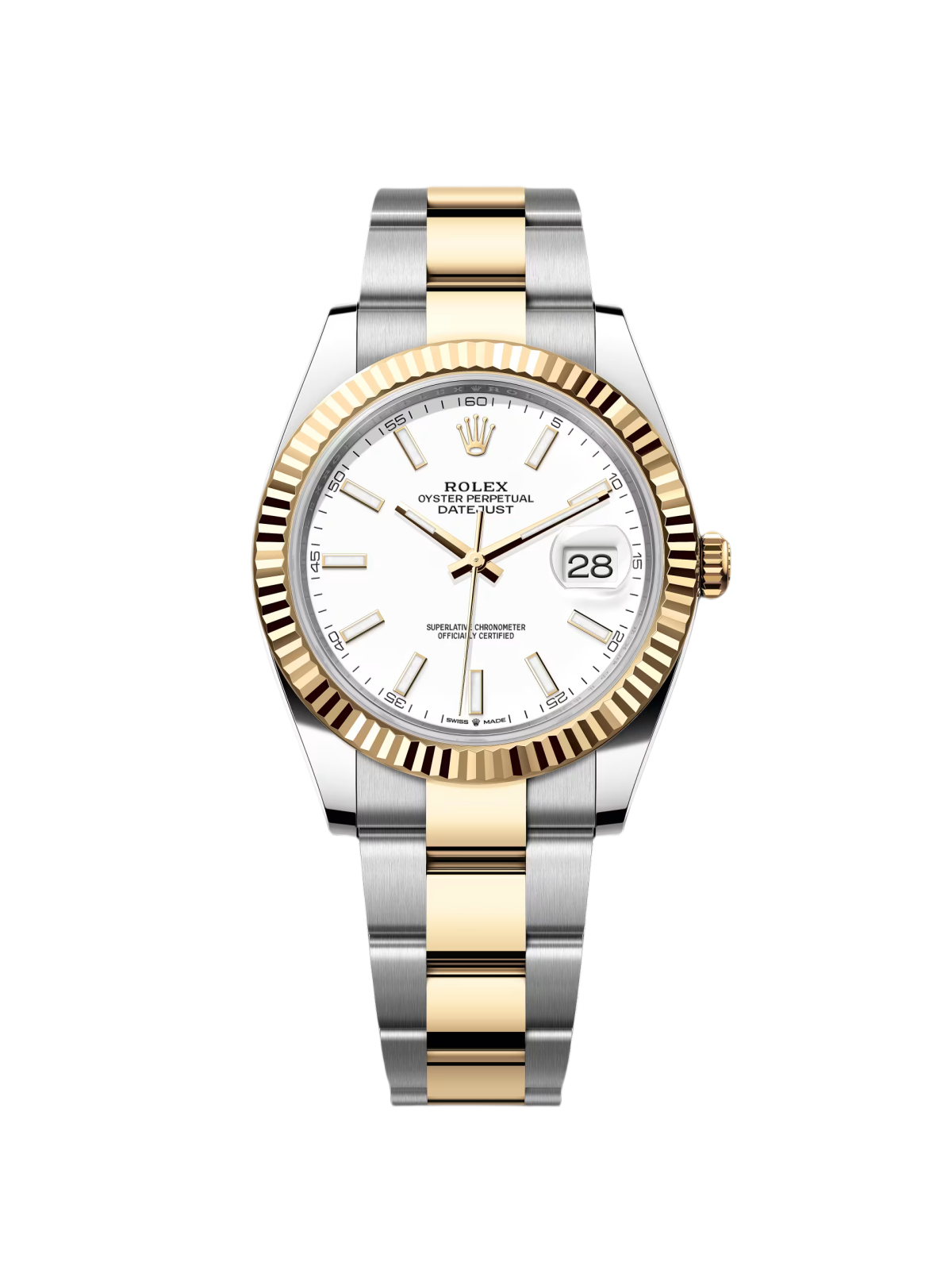 [2026 Mirror Grade]RLX  Datejust 41mm 126333 White Index Oyster Steel and Yellow Gold Mens Watch