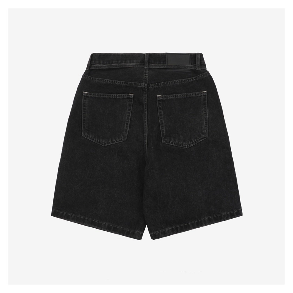Acne Studios Belted Straight-Leg Denim Shorts