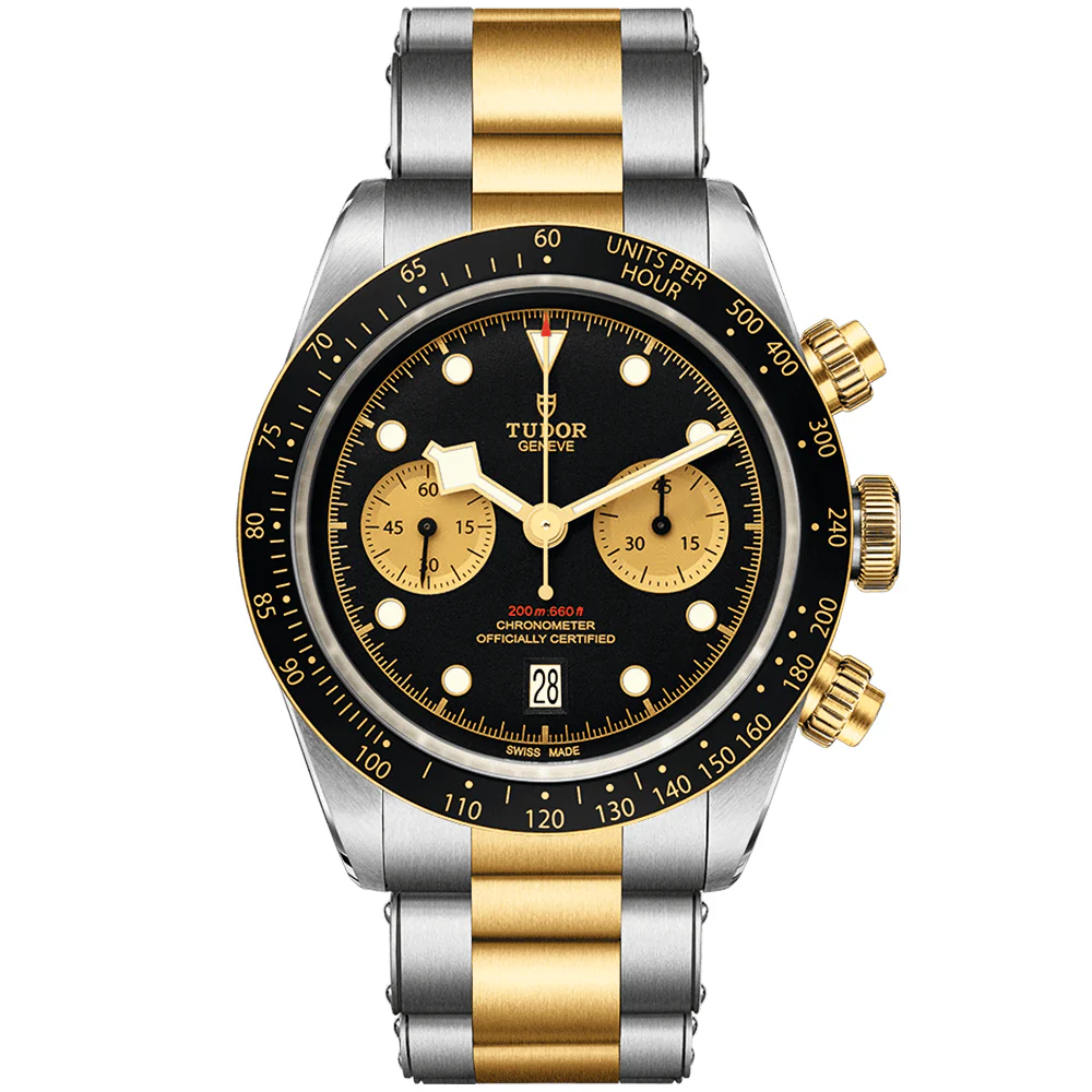 [2026 Mirror Grade]TUDOR Black Bay S&G 41mm Black/Gold Dial Men's Chronograph Bracelet Watch M79363N-0001