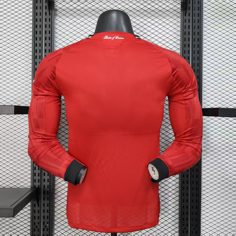 Manchester United Authentic Home Long Sleeve Jersey Shirt 2025/26