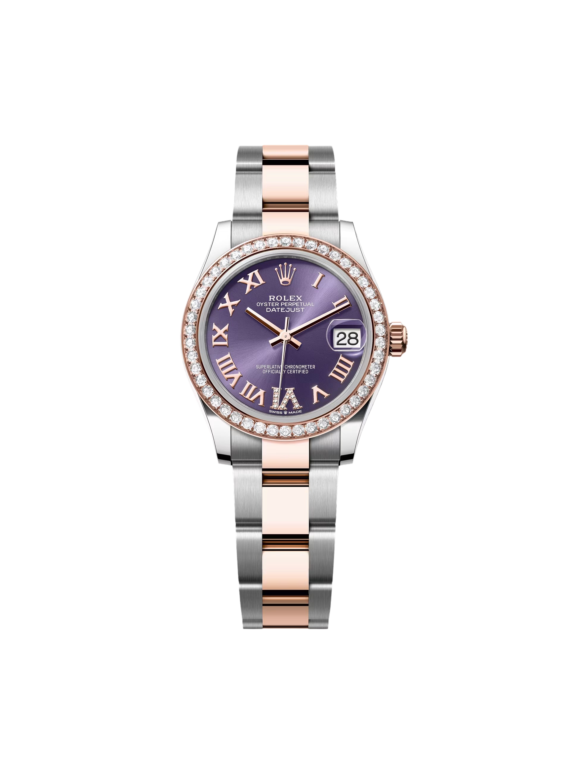 [2026 Mirror Grade]RLX Datejust m278381-0015/0016 Aubergine Roman Dial 31mm Oyster Bracelet