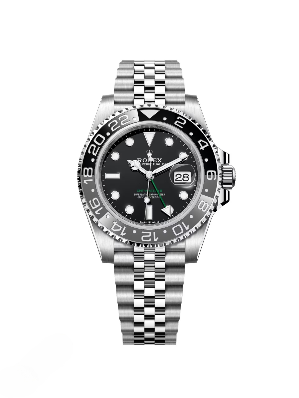 [2026 Mirror Grade]RLX GMT-Master II Black Grey Bezel Jubilee Bracelet  126710grnr-0003
