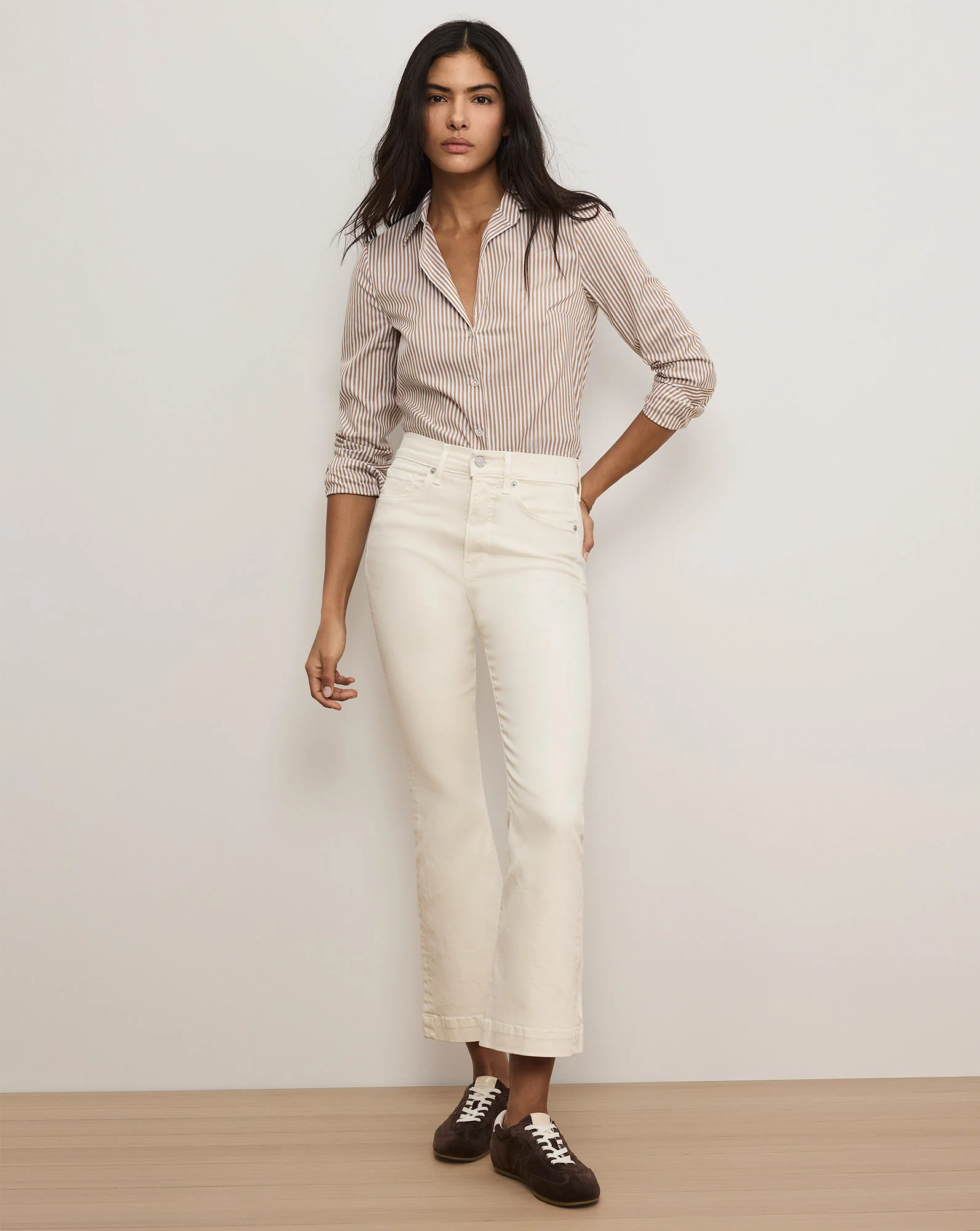 Amelia Striped Button-Down Shirt