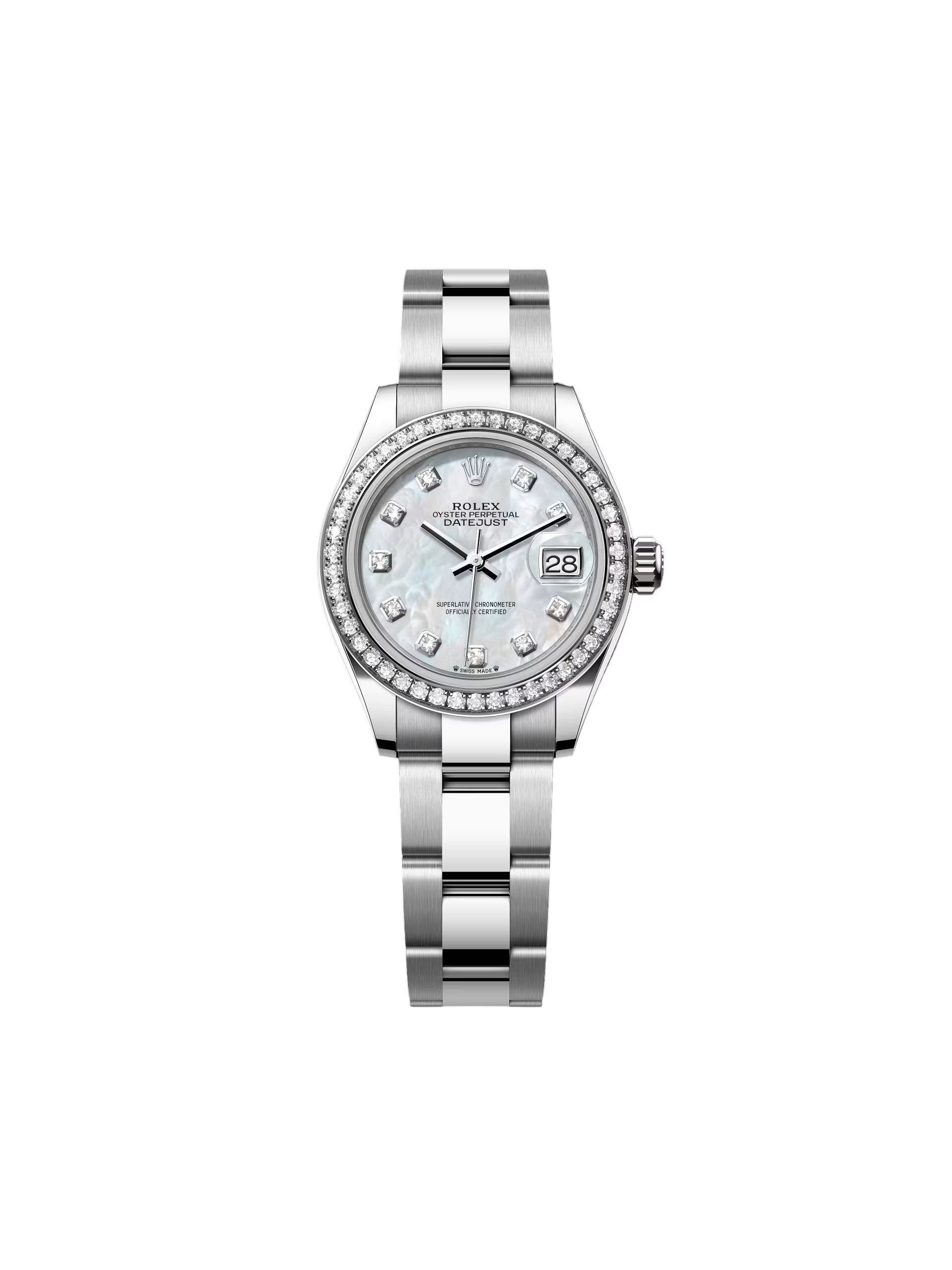[2026 Mirror Grade]RLX Lady-Datejust 28mm 279384RBR White Mother-of-Pearl Dial Oyster Bracelet