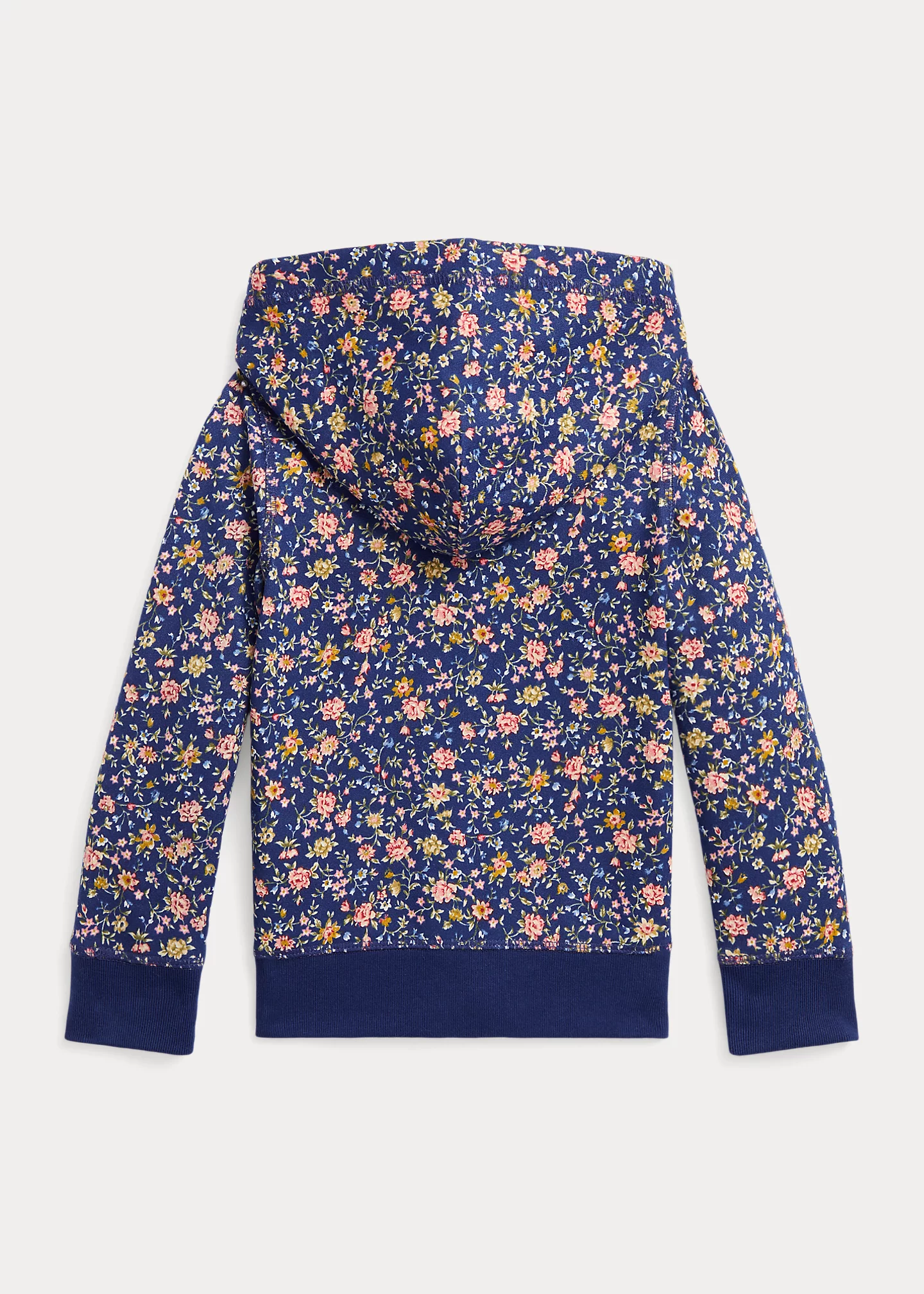 Floral Fleece Full-Zip Hoodie
