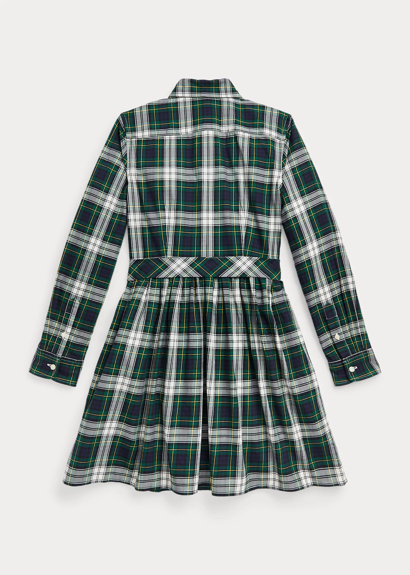 Plaid Cotton Twill Shirtdress