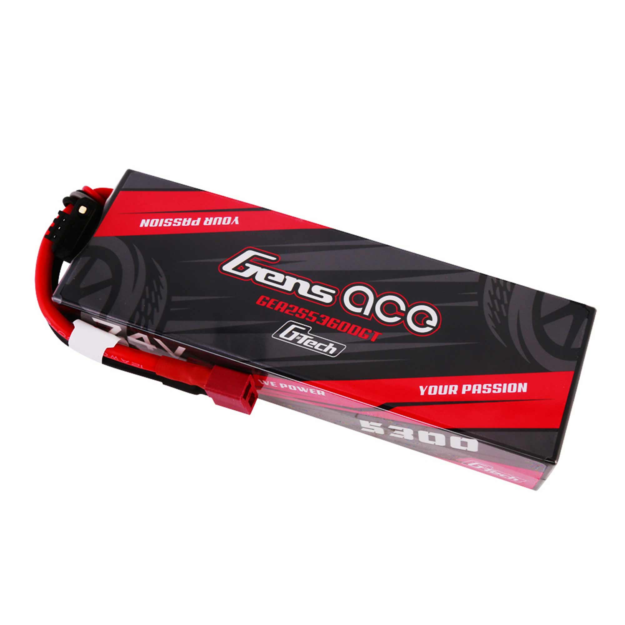 7.4V 5300mAh 2S 60C G-Tech Hardcase LiPo Battery: Deans