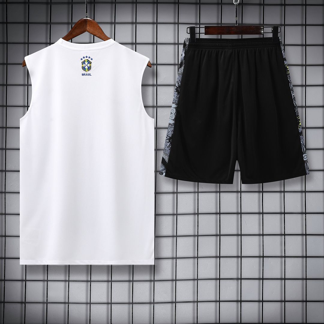 Brazil Sleeveless Training Kit White 2025
