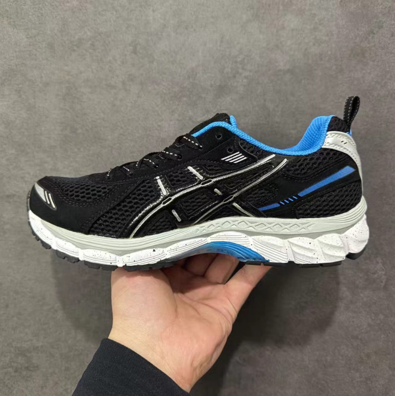 ASICS Gel-Kayano 21 Black Light Blue Grey Speckled White