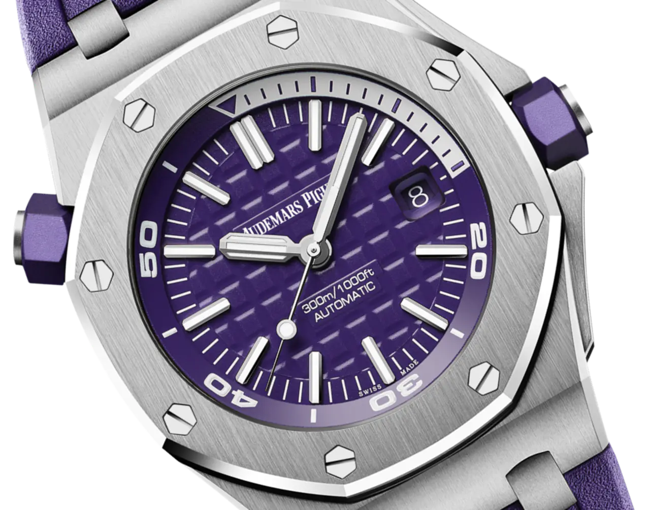 [2026 Mirror Grade]Audemars Piguet Offshore Diver Purple Dial 42mm 15710ST.OO.A077CA.0