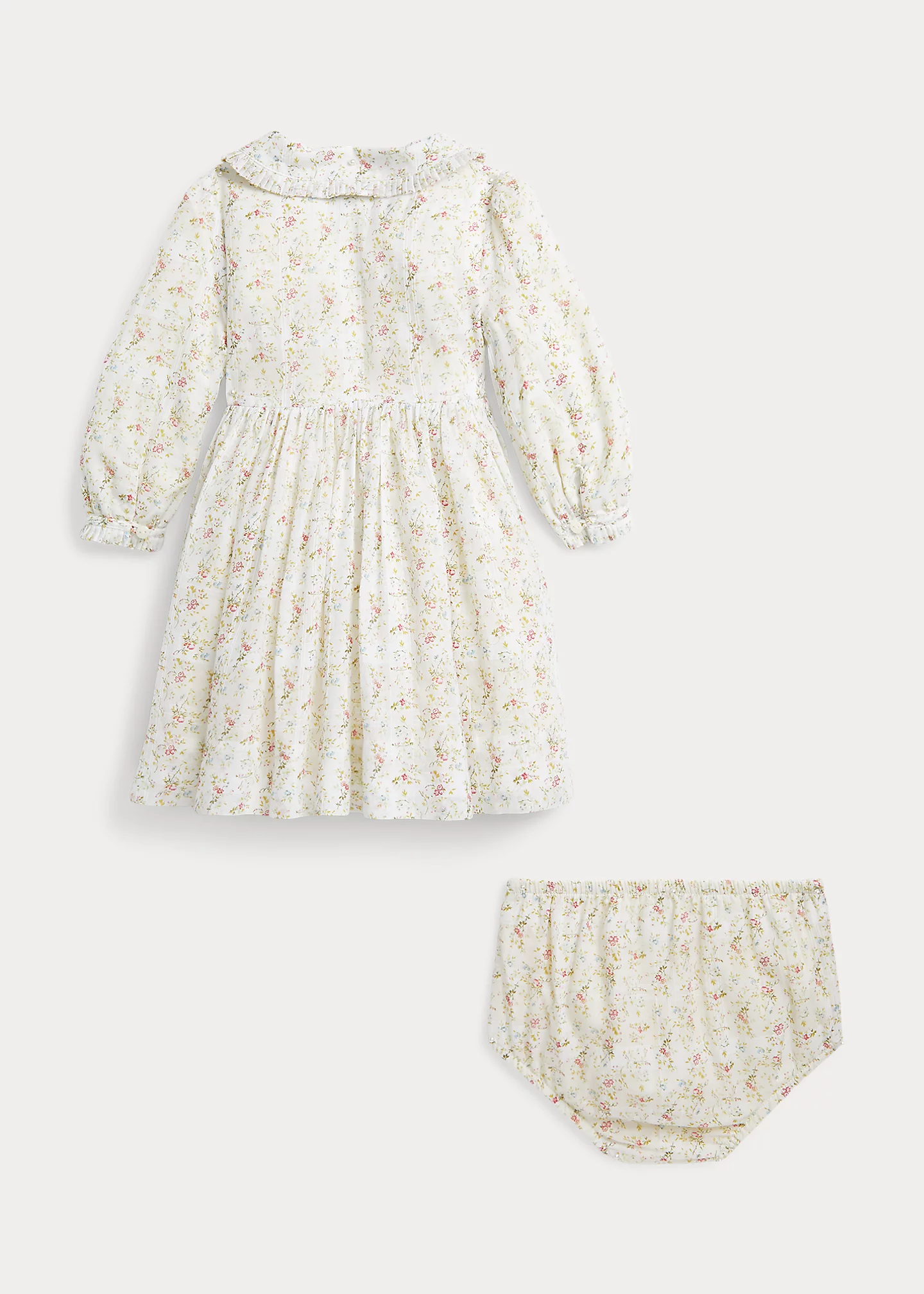 Floral Cotton Dobby Shirtdress & Bloomer
