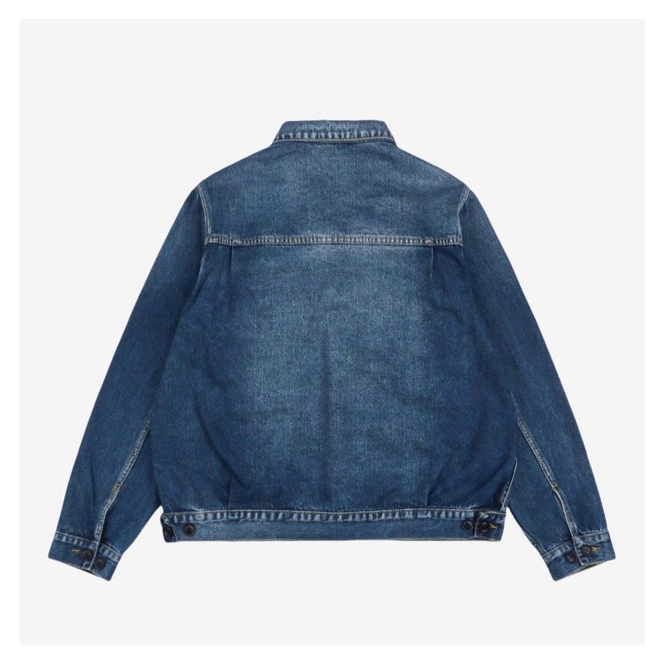 Y-3 Indigo Zip-Up Denim Jacket By Yohji Yamamoto