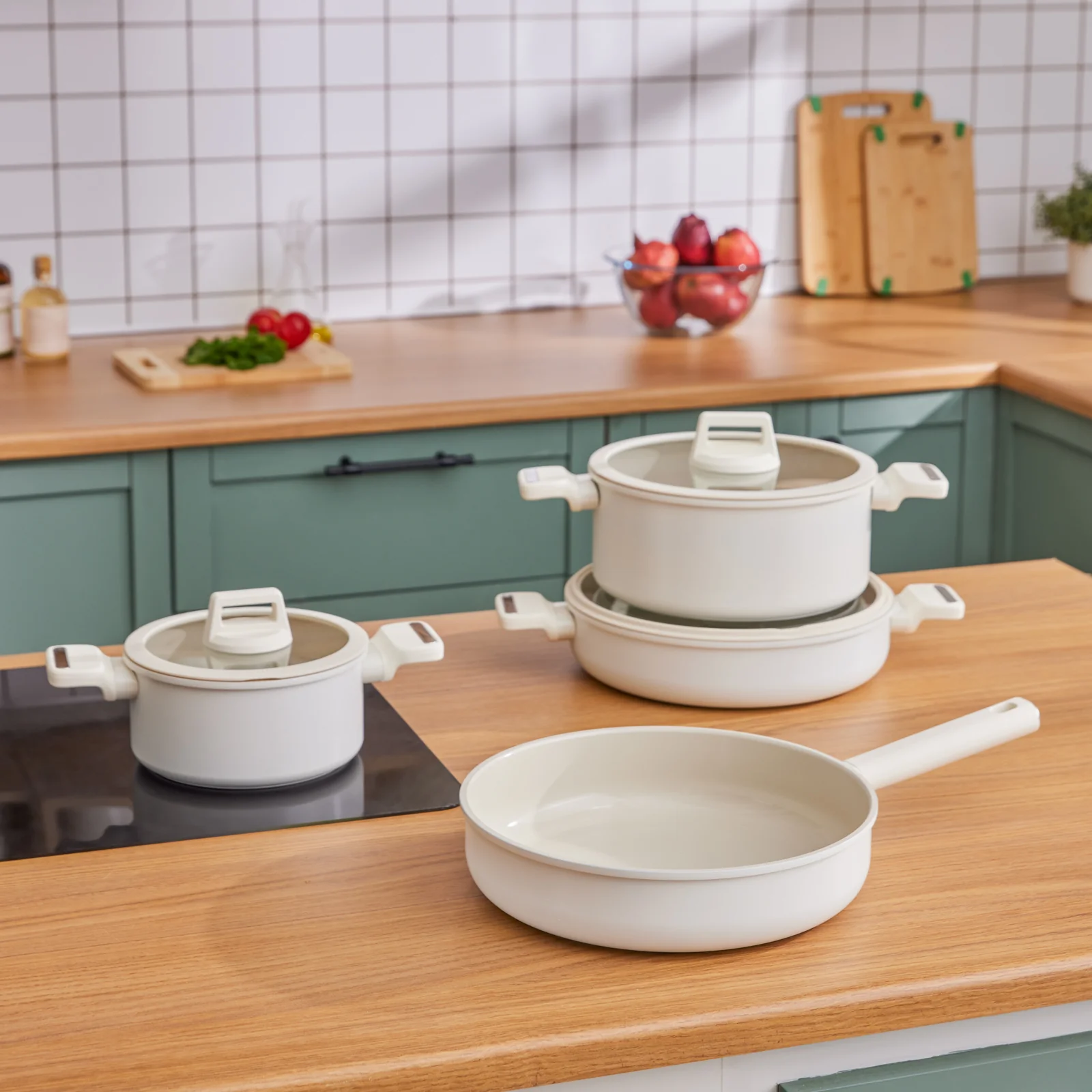 Karaca Swiss Crystal Ceramica Valenti - Batterie de cuisine 7 pièces