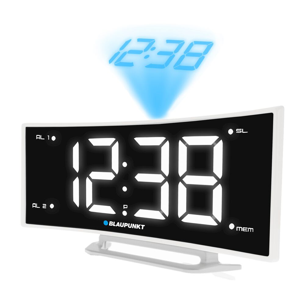BLAUPUNKT Radiobudzik Blaupunkt CRP7WH, FM, PLL, z projektorem