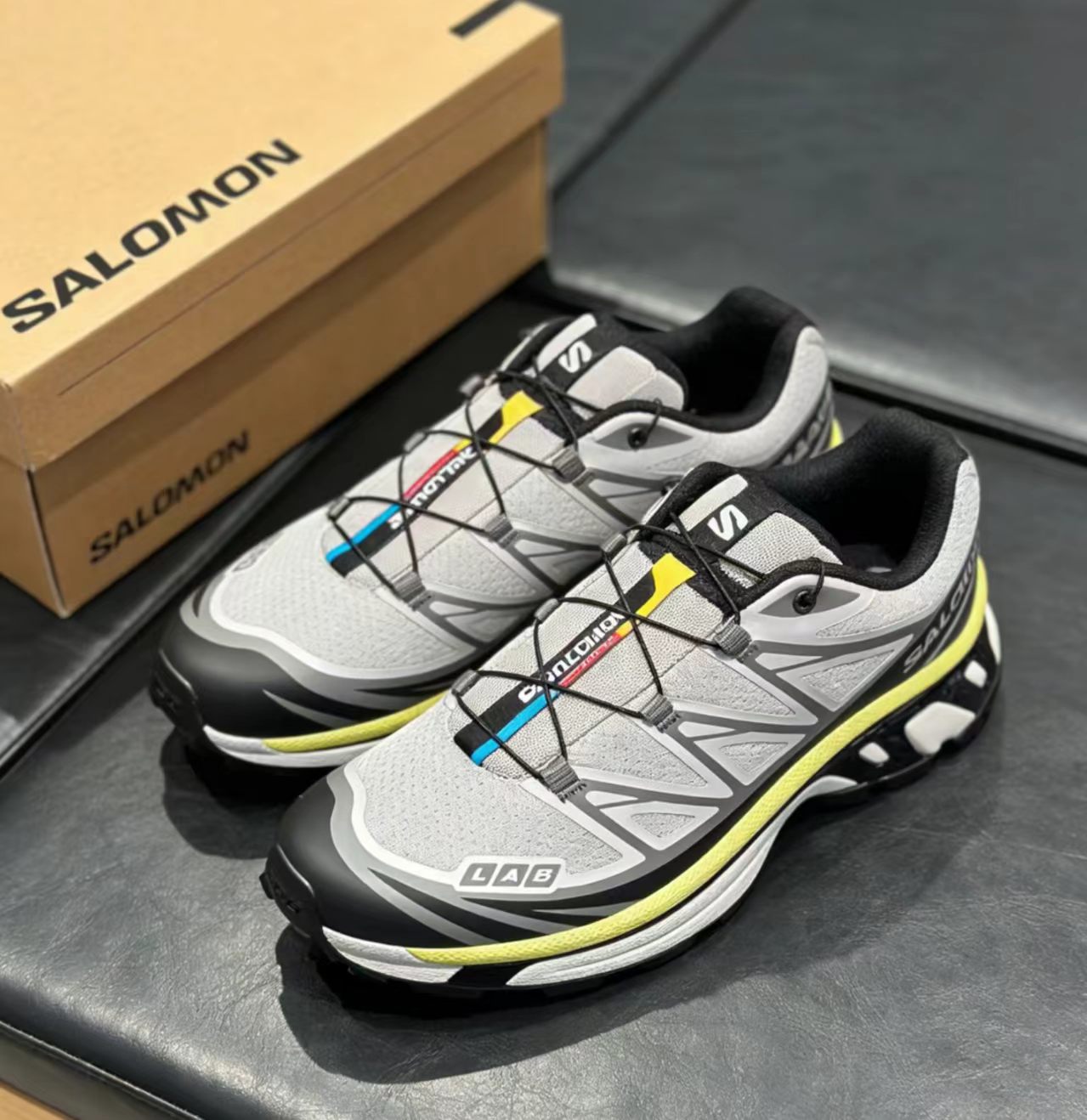 Salomon XT-6 Silver Grey Lime Hiking Shoes