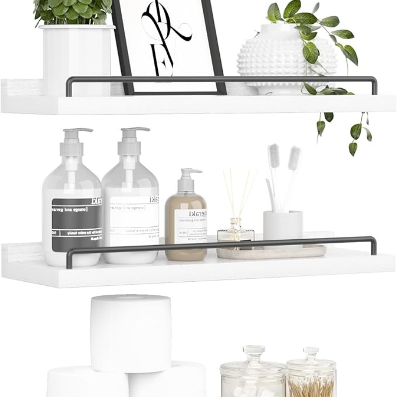 Blue Floating Shelves