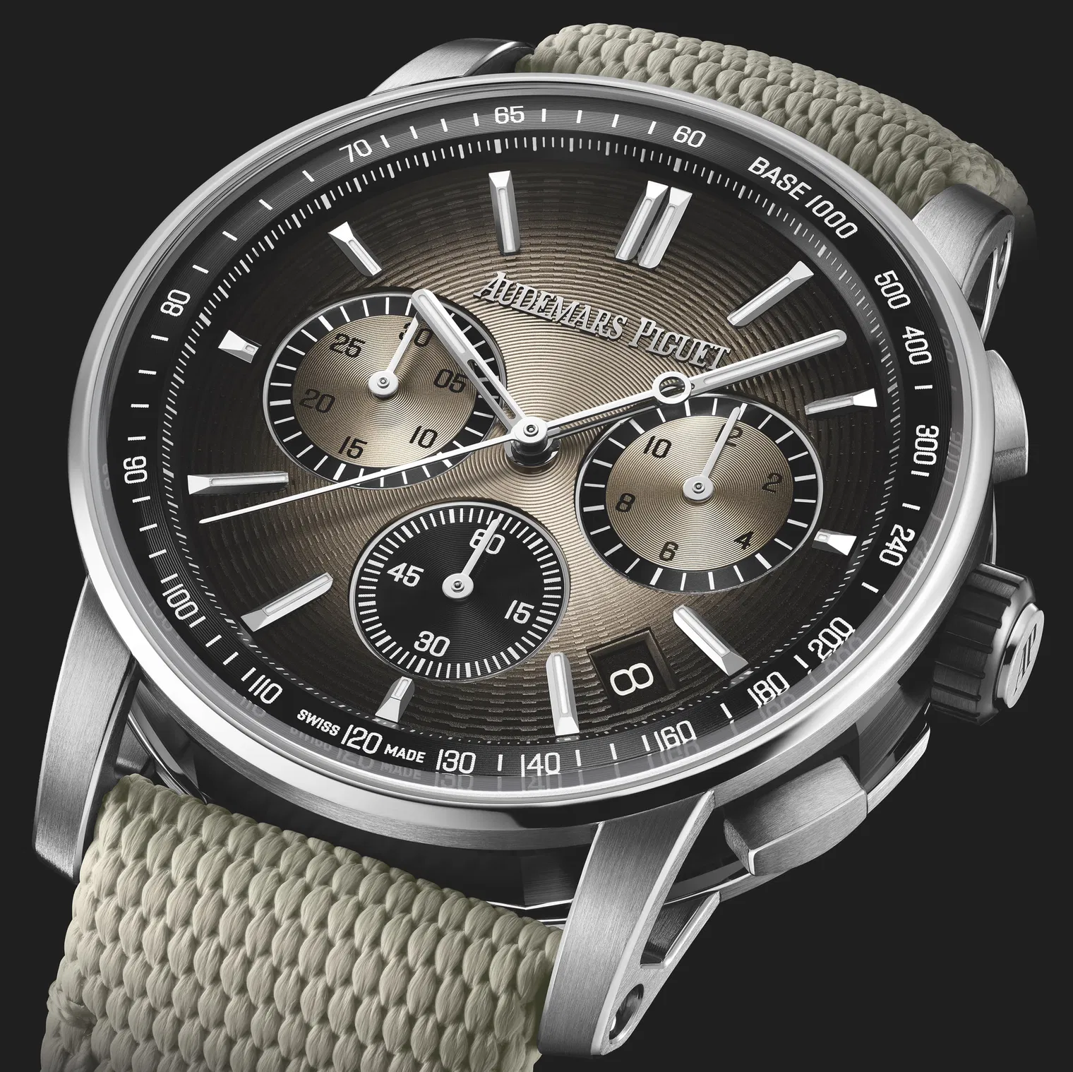 [2026 Mirror Grade]Audemars Piguet Code 11.59 Beige Dial Beige Rubber Strap Watch 41mm 26393QT.OO.A064KB.01
