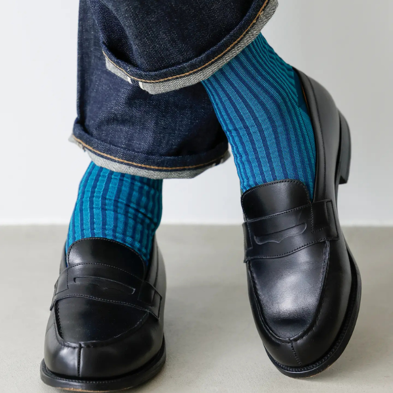 062131298 Jacquard Stripe Short Socks S