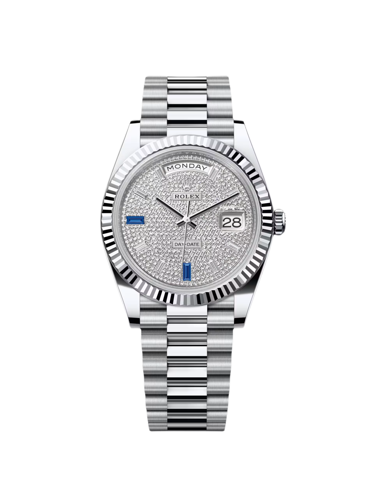 [2026 Mirror Grade]RLX  Day-Date 228236-0009 Diamonds & Sapphires Dial