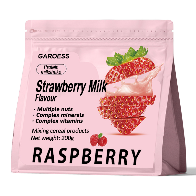 Grain, Dried Fruit and Protein Smoothie; Low-Fat, Light Meal Replacement Smoothie; Nutritious Main Meal Replacement Powder; Breakfast Powder-Strawberry Mik Flavour