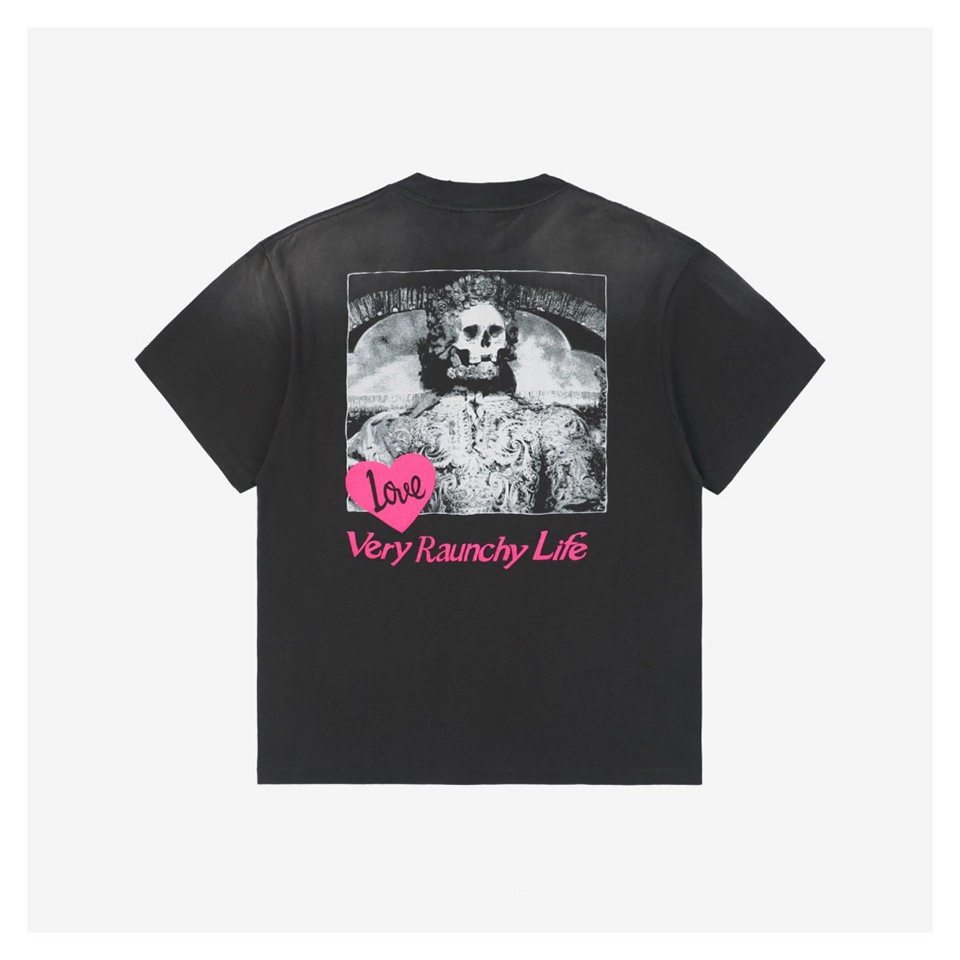 Saint Michael Pink Love Skeleton Graphic T-Shirt