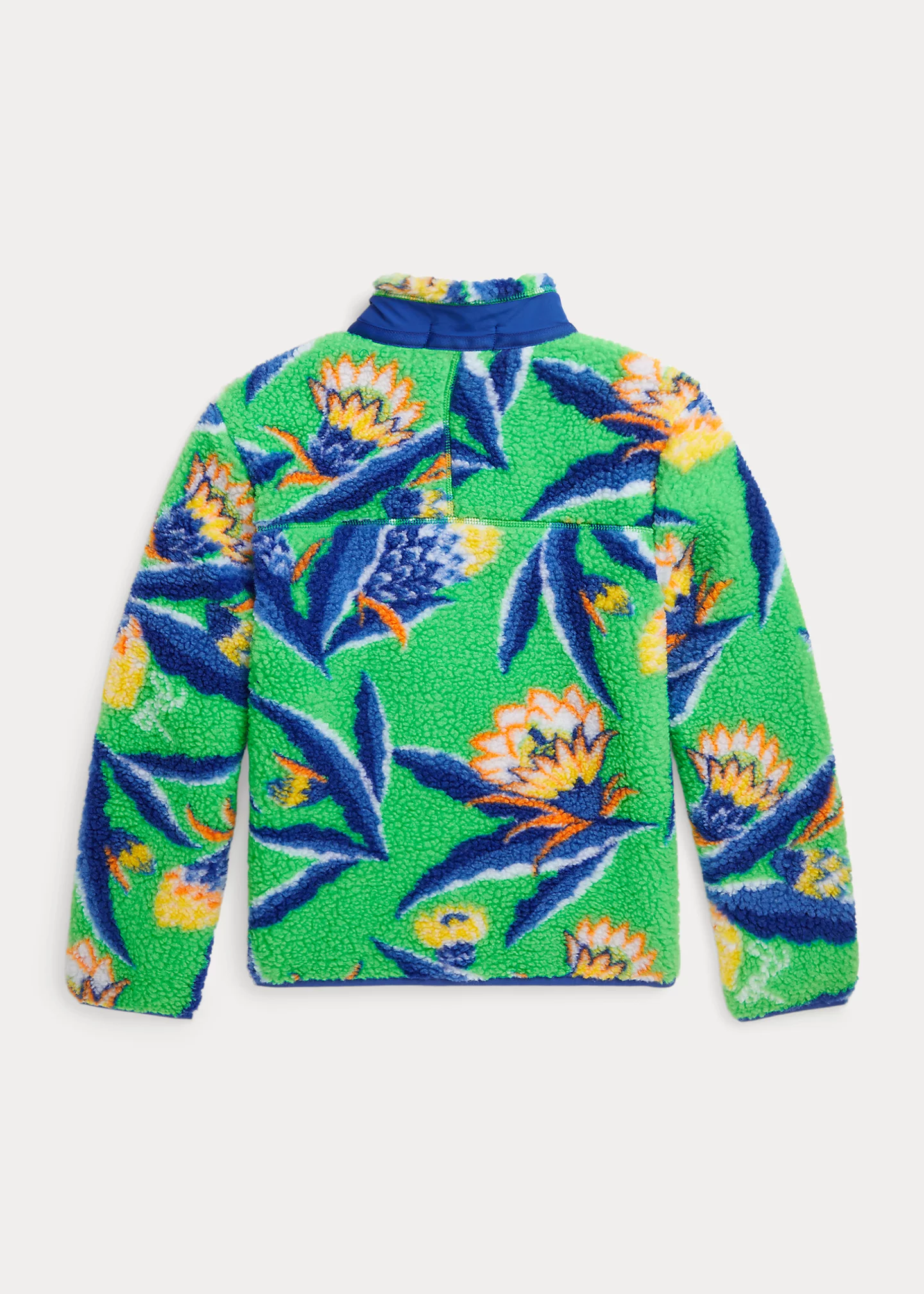 Floral-Print Teddy Fleece Jacket