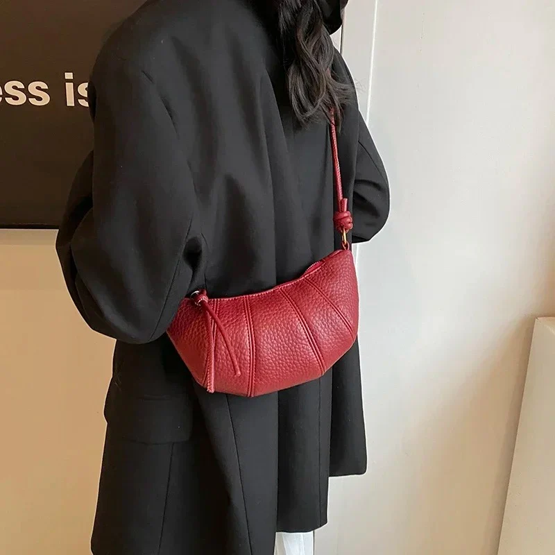 Vegan Leather Croissant Crossbody