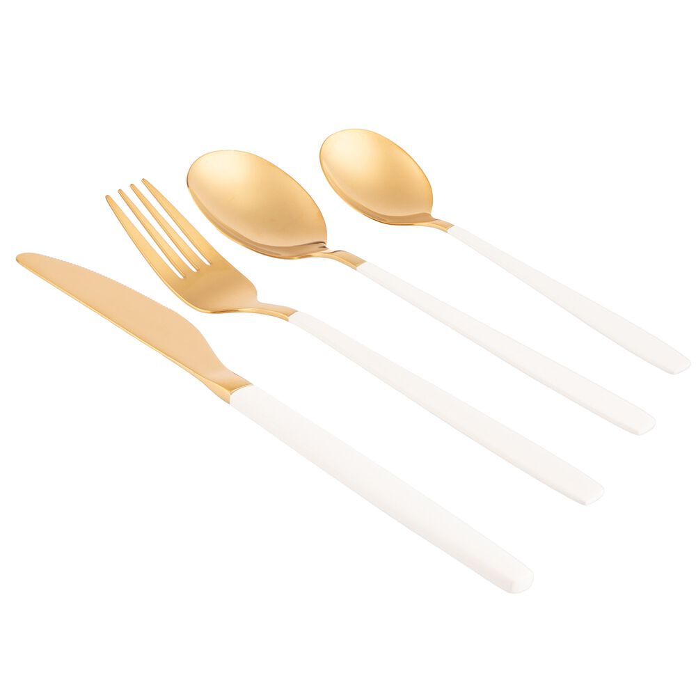 ALTOM DESIGN Zestaw sztućców Altom Design Noble, 24 elementy, złoto-białe