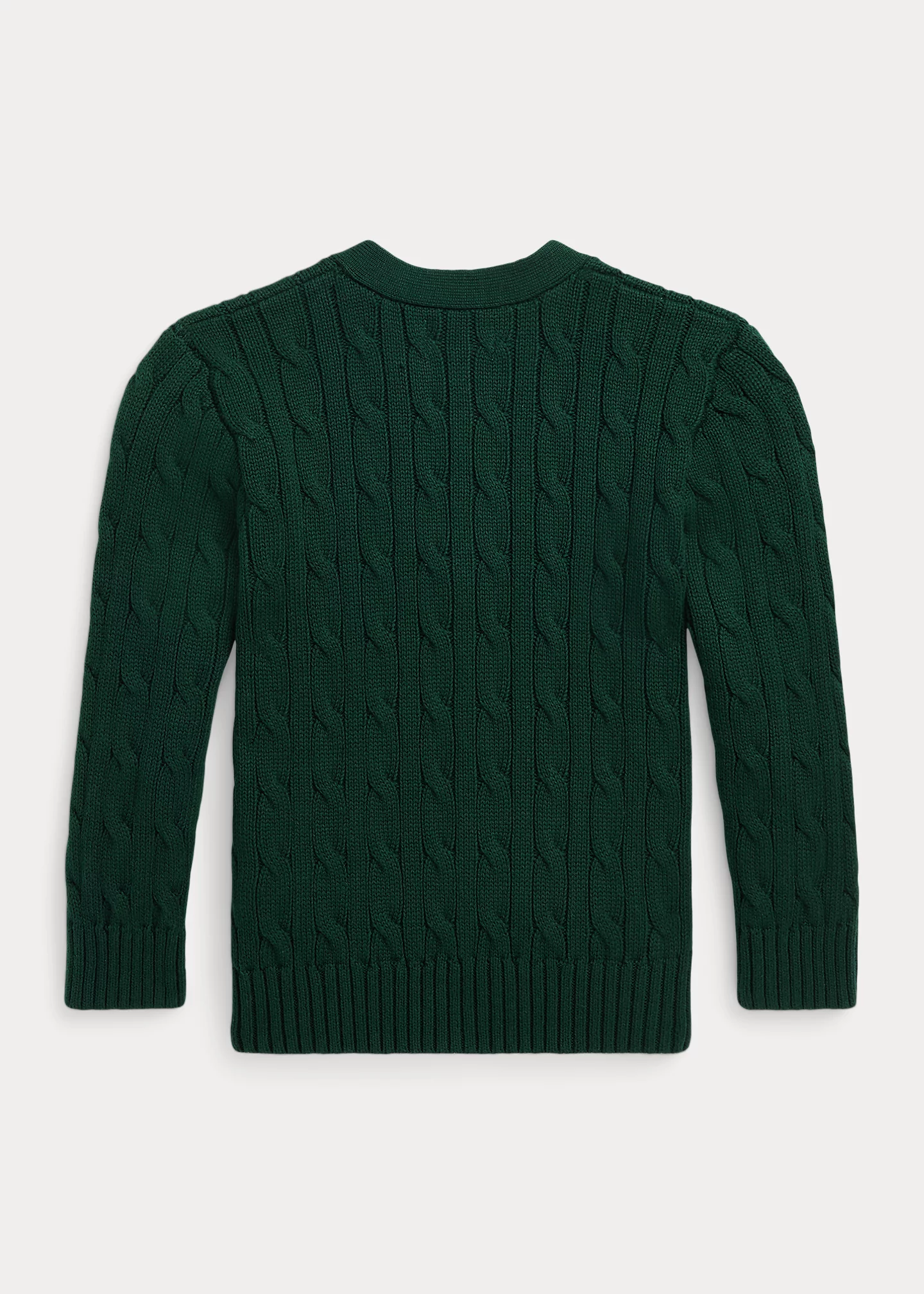Cable-Knit Cotton V-Neck Cardigan