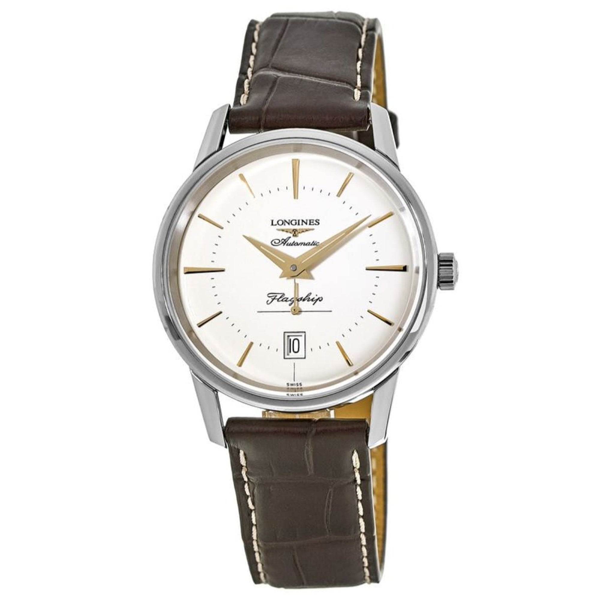 [2026 Mirror Grade]Longines Men's L4.795.4.78.2 Flagship Brown Leather Watch