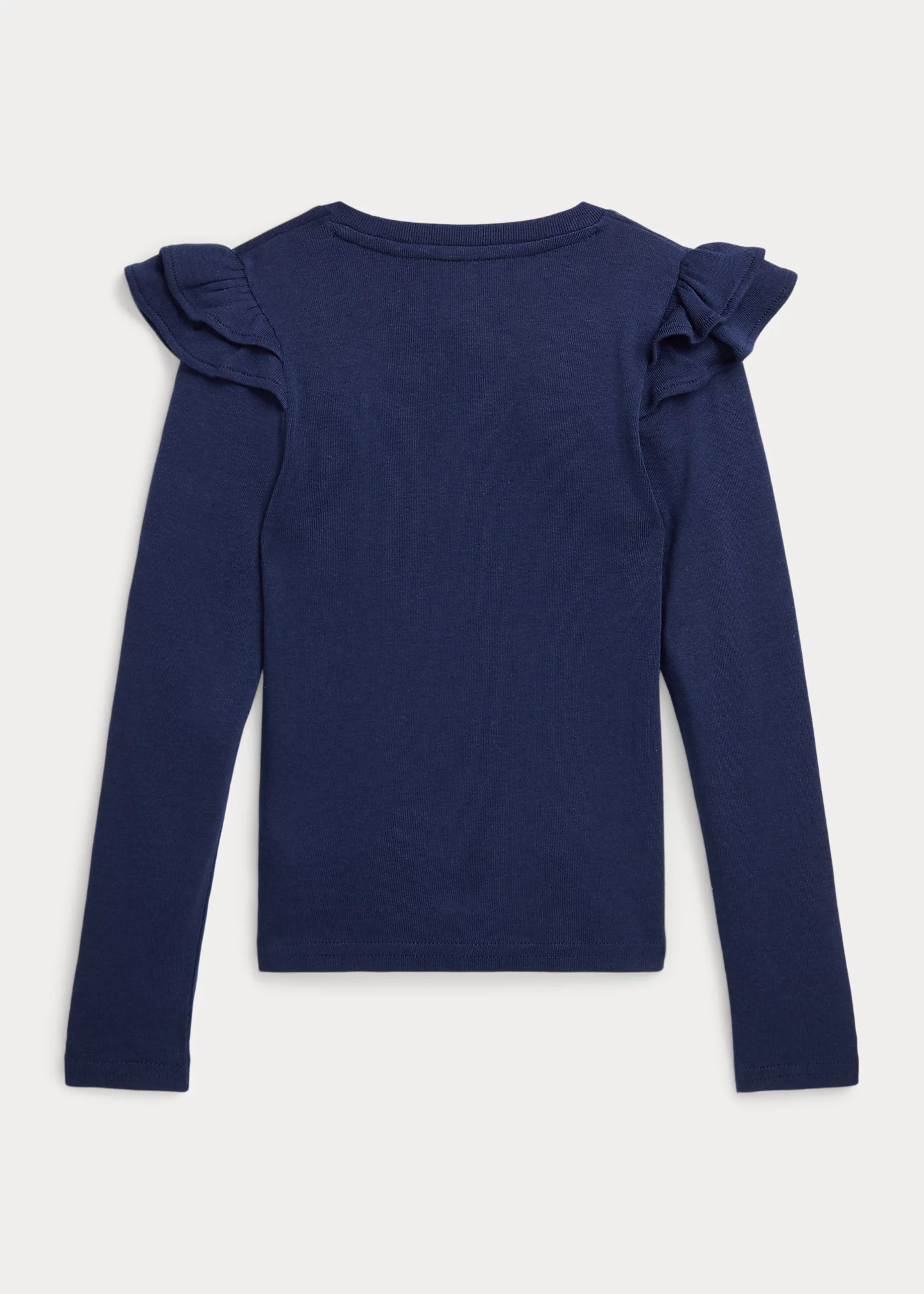 Ruffled Cotton-Modal Long-Sleeve Tee