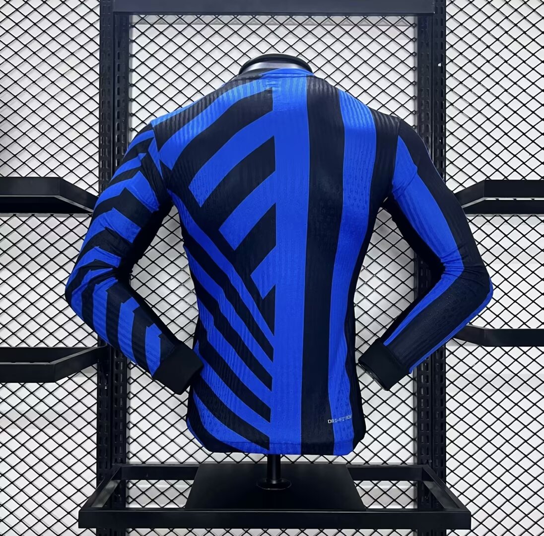 Authentic Soccer Jersey Inter Milan Home Long Sleeve Shirt 2024/25