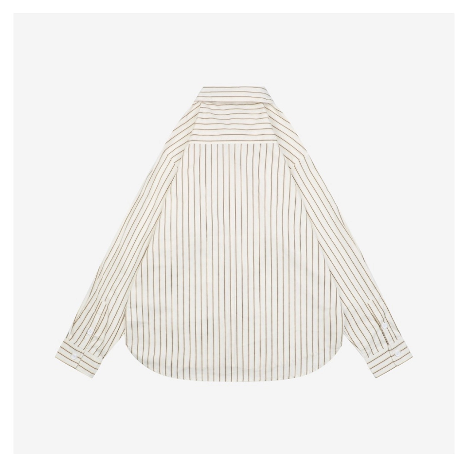 We11done Striped Tie-Detail Shirt