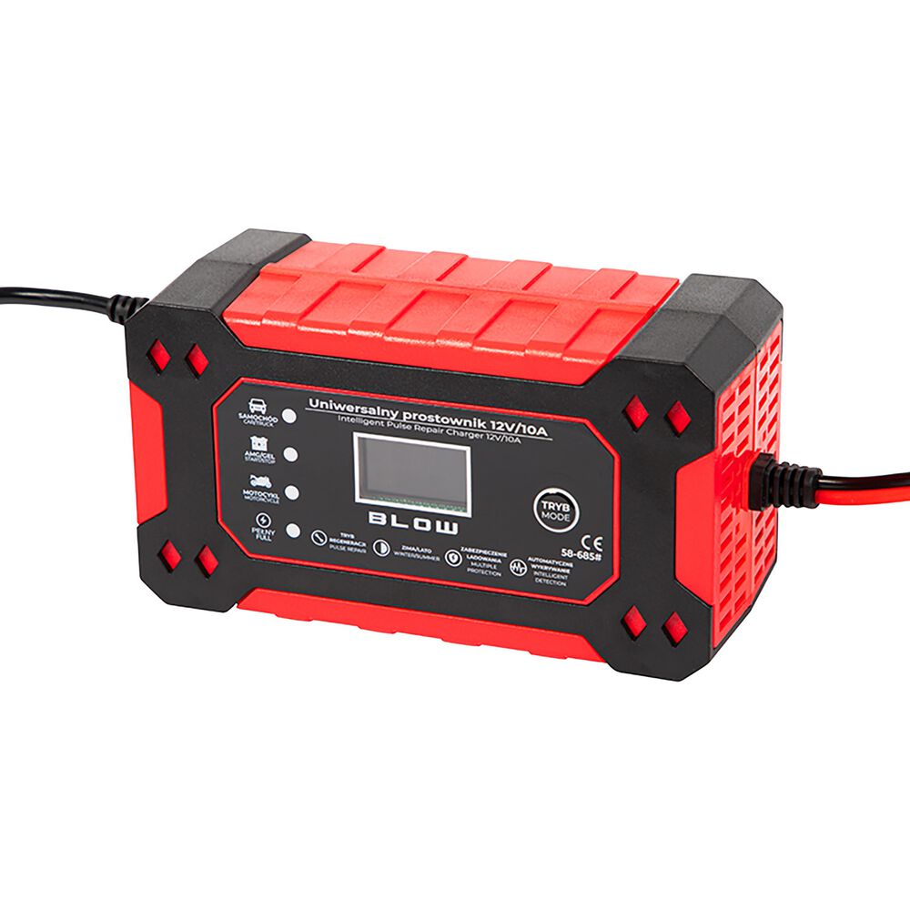 BLOW Prostownik automatyczny 12V/10A Blow, z funkcją naprawy akumulatora