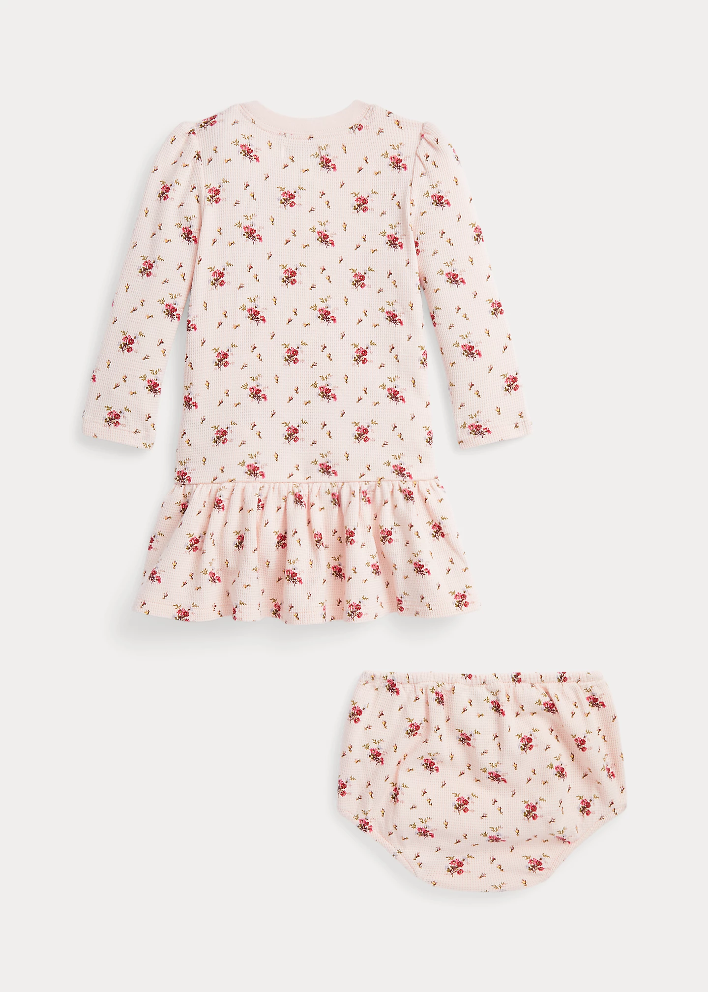 Floral Waffle Henley Dress & Bloomer