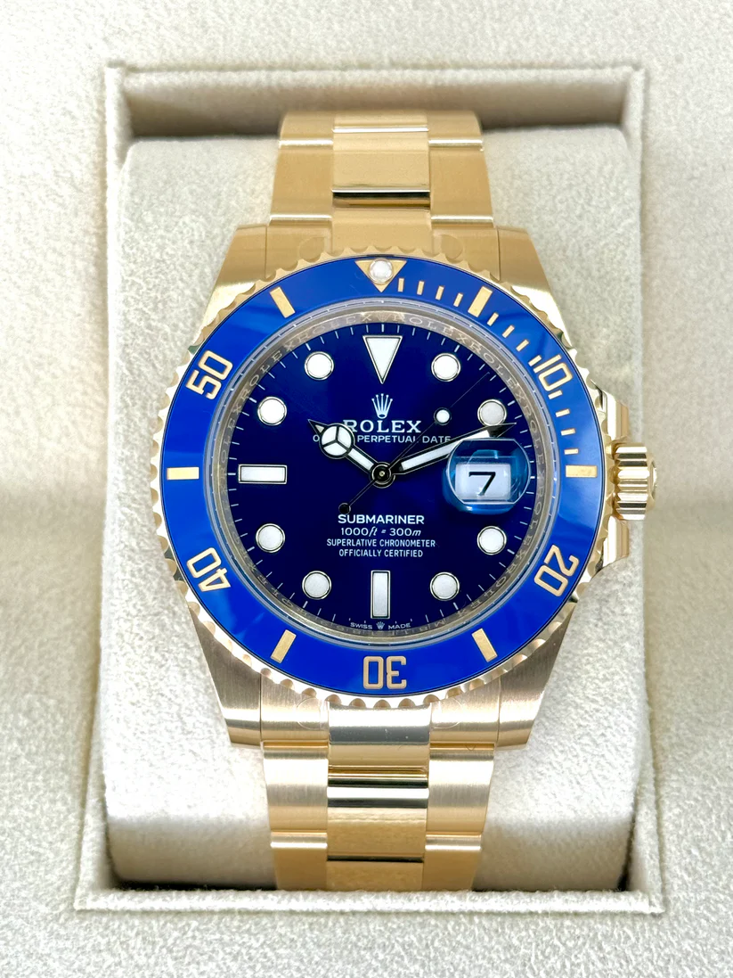 [2026 Mirror Grade]Rolex Submariner 41mm 126618lb-0002 Blue Dial Yellow Gold Oyster Watch
